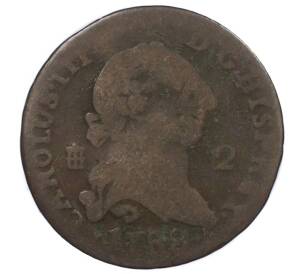 2 мараведи 1788 года Испания — Фото №1