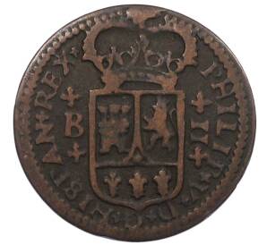 1 мараведи 1720 года Испания — Фото №2