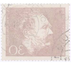 Почтовая марка 30 пфеннигов 1966 года Западная Германия (ФРГ) «150 лет со дня рождения Вернера фон Сименса» — Фото №2