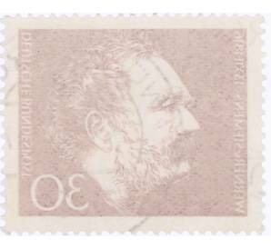 Почтовая марка 30 пфеннигов 1966 года Западная Германия (ФРГ) «150 лет со дня рождения Вернера фон Сименса» — Фото №2