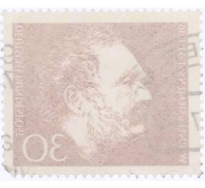 Почтовая марка 30 пфеннигов 1966 года Западная Германия (ФРГ) «150 лет со дня рождения Вернера фон Сименса» — Фото №2