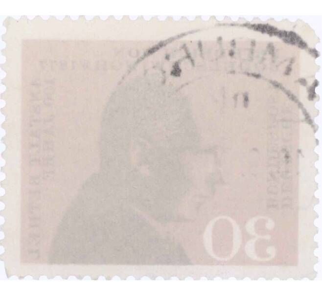 Почтовая марка 30 пфеннигов 1968 года Западная Германия (ФРГ) «Фридрих фон Бодельшвинг» (Артикул: T11-26092) — Фото №2