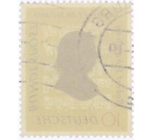 Почтовая марка 10 пфеннигов 1956 года Западная Германия (ФРГ) «Роберт Шуман» — Фото №2
