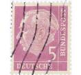Почтовая марка 5 пфеннигов 1954 года Западная Германия (ФРГ) «Теодор Хойс» (Артикул: T11-26109) — Фото №1