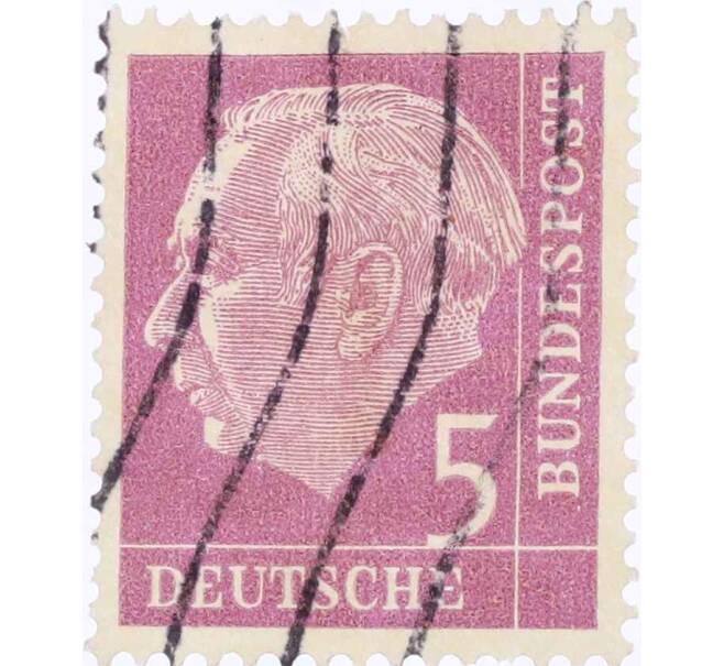 Почтовая марка 5 пфеннигов 1954 года Западная Германия (ФРГ) «Теодор Хойс» (Артикул: T11-26109) — Фото №1