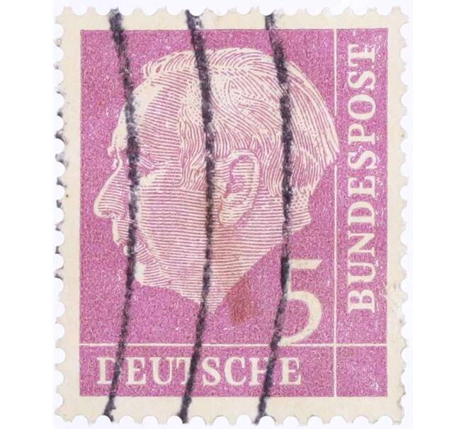 Почтовая марка 5 пфеннигов 1954 года Западная Германия (ФРГ) «Теодор Хойс» (Артикул: T11-26110) — Фото №1