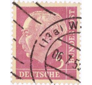 Почтовая марка 5 пфеннигов 1954 года Западная Германия (ФРГ) «Теодор Хойс»