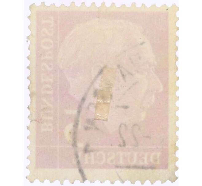 Почтовая марка 5 пфеннигов 1954 года Западная Германия (ФРГ) «Теодор Хойс» (Артикул: T11-26113) — Фото №2
