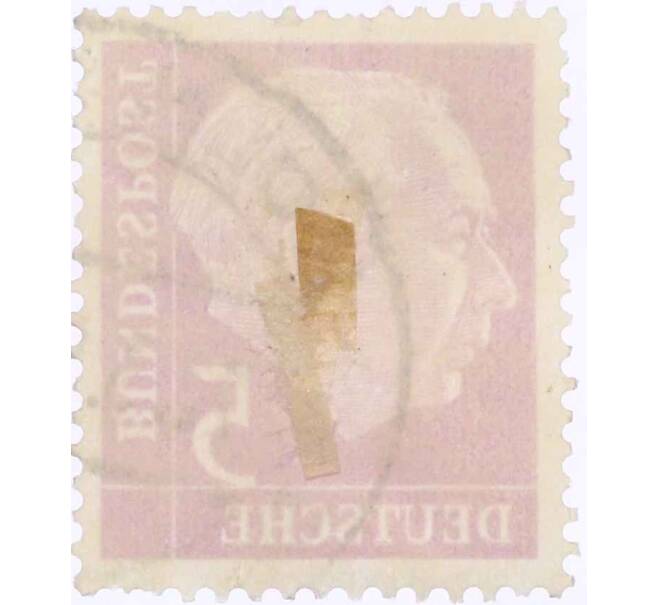 Почтовая марка 5 пфеннигов 1954 года Западная Германия (ФРГ) «Теодор Хойс» (Артикул: T11-26114) — Фото №2