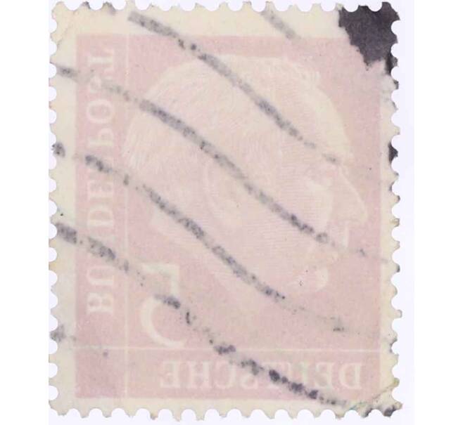 Почтовая марка 5 пфеннигов 1954 года Западная Германия (ФРГ) «Теодор Хойс» (Артикул: T11-26116) — Фото №2