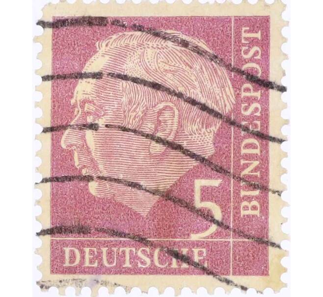 Почтовая марка 5 пфеннигов 1954 года Западная Германия (ФРГ) «Теодор Хойс» (Артикул: T11-26117) — Фото №1