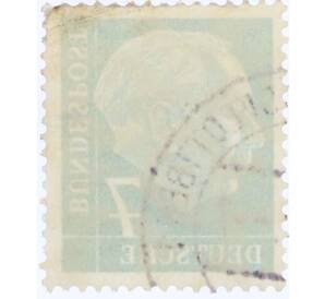 Почтовая марка 7 пфеннигов 1954 года Западная Германия (ФРГ) «Теодор Хойс» — Фото №2