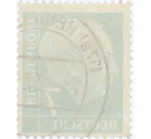 Почтовая марка 7 пфеннигов 1954 года Западная Германия (ФРГ) «Теодор Хойс» — Фото №2