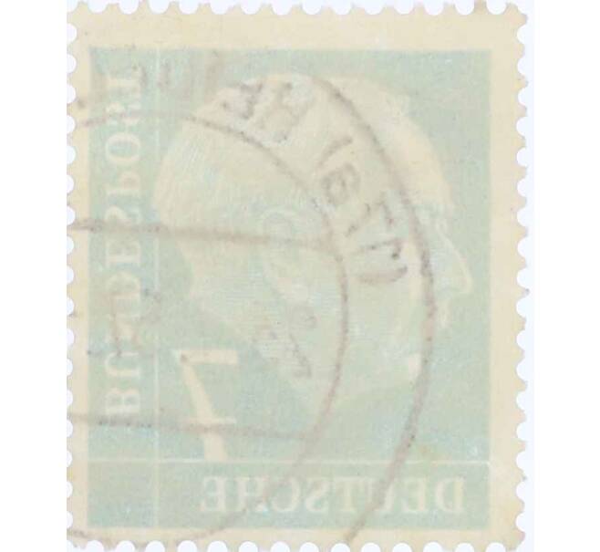 Почтовая марка 7 пфеннигов 1954 года Западная Германия (ФРГ) «Теодор Хойс» (Артикул: T11-26120) — Фото №2