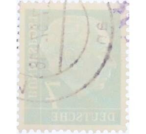Почтовая марка 7 пфеннигов 1954 года Западная Германия (ФРГ) «Теодор Хойс» — Фото №2
