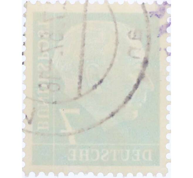 Почтовая марка 7 пфеннигов 1954 года Западная Германия (ФРГ) «Теодор Хойс» (Артикул: T11-26122) — Фото №2