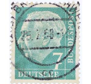 Почтовая марка 7 пфеннигов 1954 года Западная Германия (ФРГ) «Теодор Хойс» — Фото №1