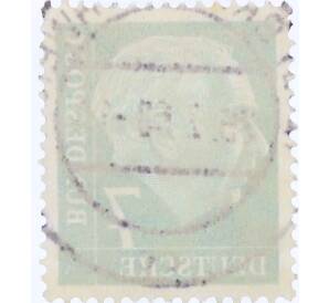 Почтовая марка 7 пфеннигов 1954 года Западная Германия (ФРГ) «Теодор Хойс» — Фото №2