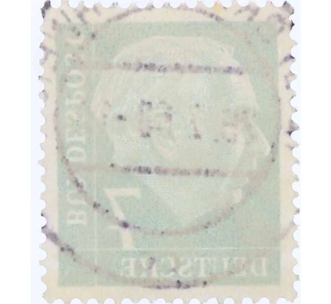 Почтовая марка 7 пфеннигов 1954 года Западная Германия (ФРГ) «Теодор Хойс» (Артикул: T11-26124) — Фото №2
