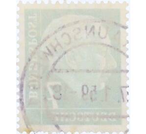 Почтовая марка 7 пфеннигов 1954 года Западная Германия (ФРГ) «Теодор Хойс» — Фото №2
