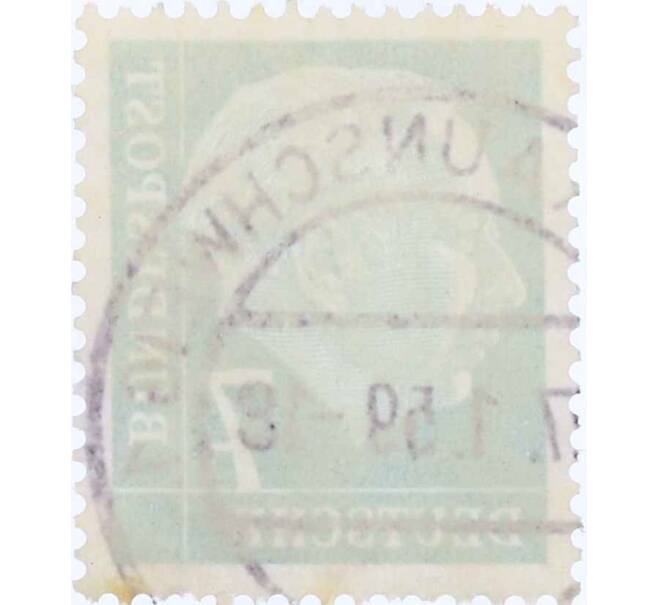 Почтовая марка 7 пфеннигов 1954 года Западная Германия (ФРГ) «Теодор Хойс» (Артикул: T11-26127) — Фото №2