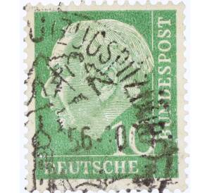 Почтовая марка 10 пфеннигов 1954 года Западная Германия (ФРГ) «Теодор Хойс» — Фото №1