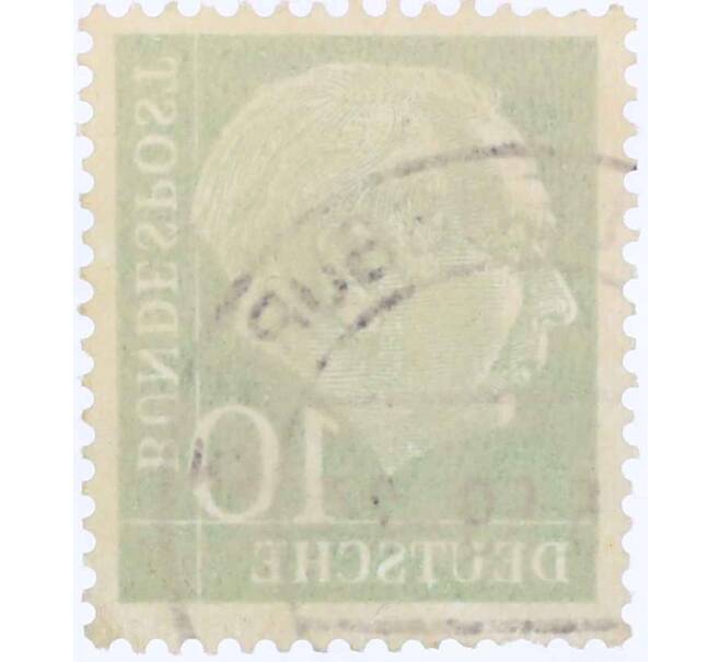 Почтовая марка 10 пфеннигов 1954 года Западная Германия (ФРГ) «Теодор Хойс» (Артикул: T11-26142) — Фото №2