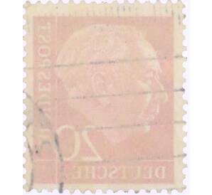 Почтовая марка 20 пфеннигов 1954 года Западная Германия (ФРГ) «Теодор Хойс»