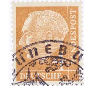 Почтовая марка 4 пфеннига 1954 года Западная Германия (ФРГ) «Теодор Хойс»