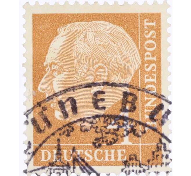 Почтовая марка 4 пфеннига 1954 года Западная Германия (ФРГ) «Теодор Хойс» (Артикул: T11-26155) — Фото №1