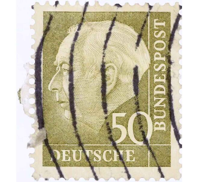 Почтовая марка 50 пфеннигов 1954 года Западная Германия (ФРГ) «Теодор Хойс» (Артикул: T11-26158) — Фото №1