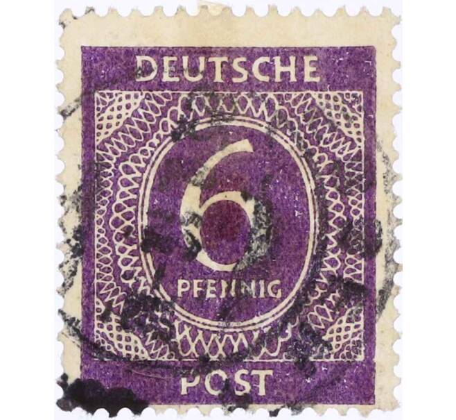Почтовая марка 6 пфеннигов 1946 года Германия (Союзная Оккупационная зона) (Артикул: T11-26174) — Фото №1