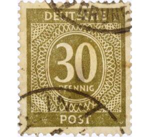 Почтовая марка 30 пфеннигов 1946 года Германия (Союзная Оккупационная зона)