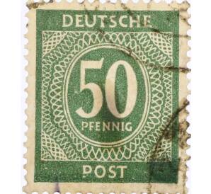 Почтовая марка 50 пфеннигов 1946 года Германия (Союзная Оккупационная зона)
