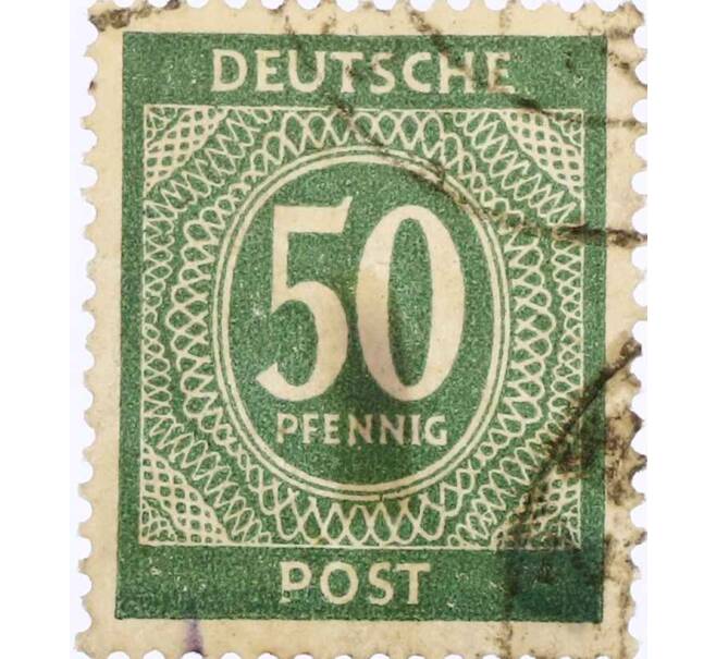Почтовая марка 50 пфеннигов 1946 года Германия (Союзная Оккупационная зона) (Артикул: T11-26196) — Фото №1