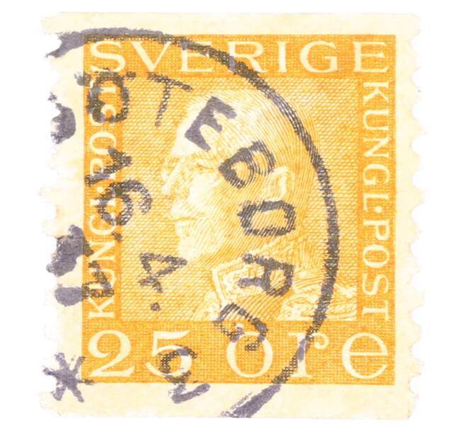 Почтовая марка 25 эре 1936 года Швеция «Густав V» (Артикул: P2-0489) — Фото №1