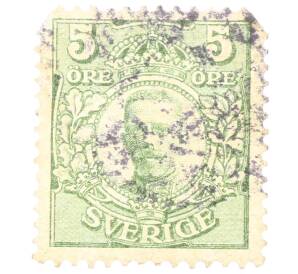 Почтовая марка 5 эре 1911 года Швеция «Густав V»