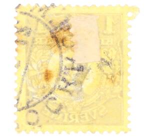 Почтовая марка 1 крона 1919 года Швеция «Густав V»