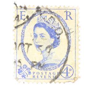 Почтовая марка 4 пенни 1972 года Великобритания «Елизавета II»