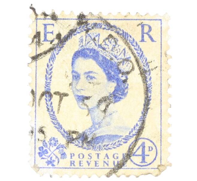 Почтовая марка 4 пенни 1972 года Великобритания «Елизавета II» (Артикул: P2-0496) — Фото №1