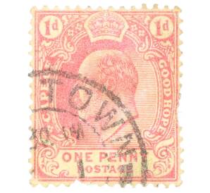 Почтовая марка 1 пенни 1902 года Мыс Доброй Надежды «Эдуард VII»