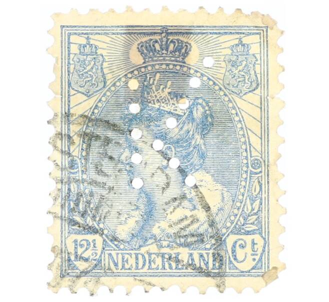 Почтовая марка 12.5 центов 1899 года Нидерланды «Вильгемина» (Артикул: P2-0521) — Фото №1