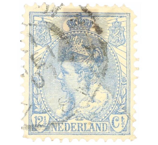 Почтовая марка 12.5 центов 1899 года Нидерланды «Вильгемина» (Артикул: P2-0524) — Фото №1