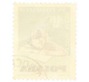 Почтовая марка 40 грошей 1959 года Польша «Домашняя работа» — Фото №2