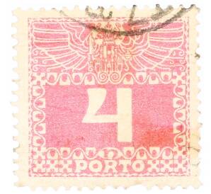 Почтовая марка 4 геллера 1908 года Австрия — Фото №1