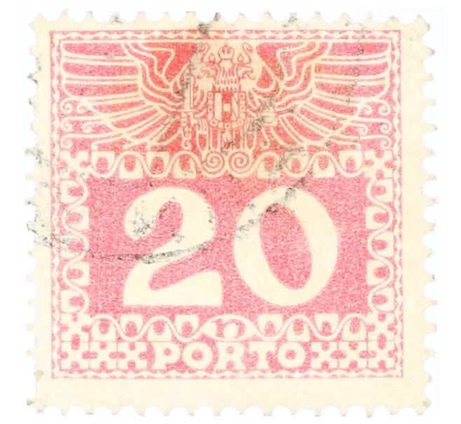 Почтовая марка 20 геллеров 1908 года Австрия (Артикул: P2-0570) — Фото №1