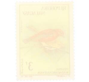 Почтовая марка 3 франка 1961 года Мадагаскар «Красная Фуди (Foudia madagascariensis)» — Фото №2