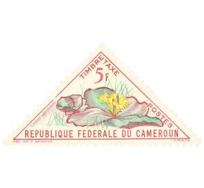 Почтовая марка 5 франков 1963 года Камерун «Желтая труба Costus spectabilis» — Фото №1