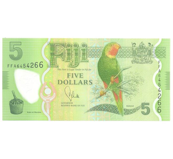 Банкнота 5 долларов 2012 года Фиджи (Артикул B2-4650)