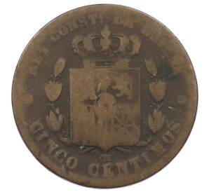 5 сентимо 1877 года Испания — Фото №2